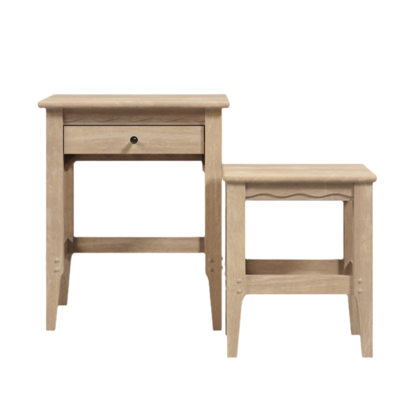 Calford Washed Oak  1 Drawer Nest of Tables - 3271008