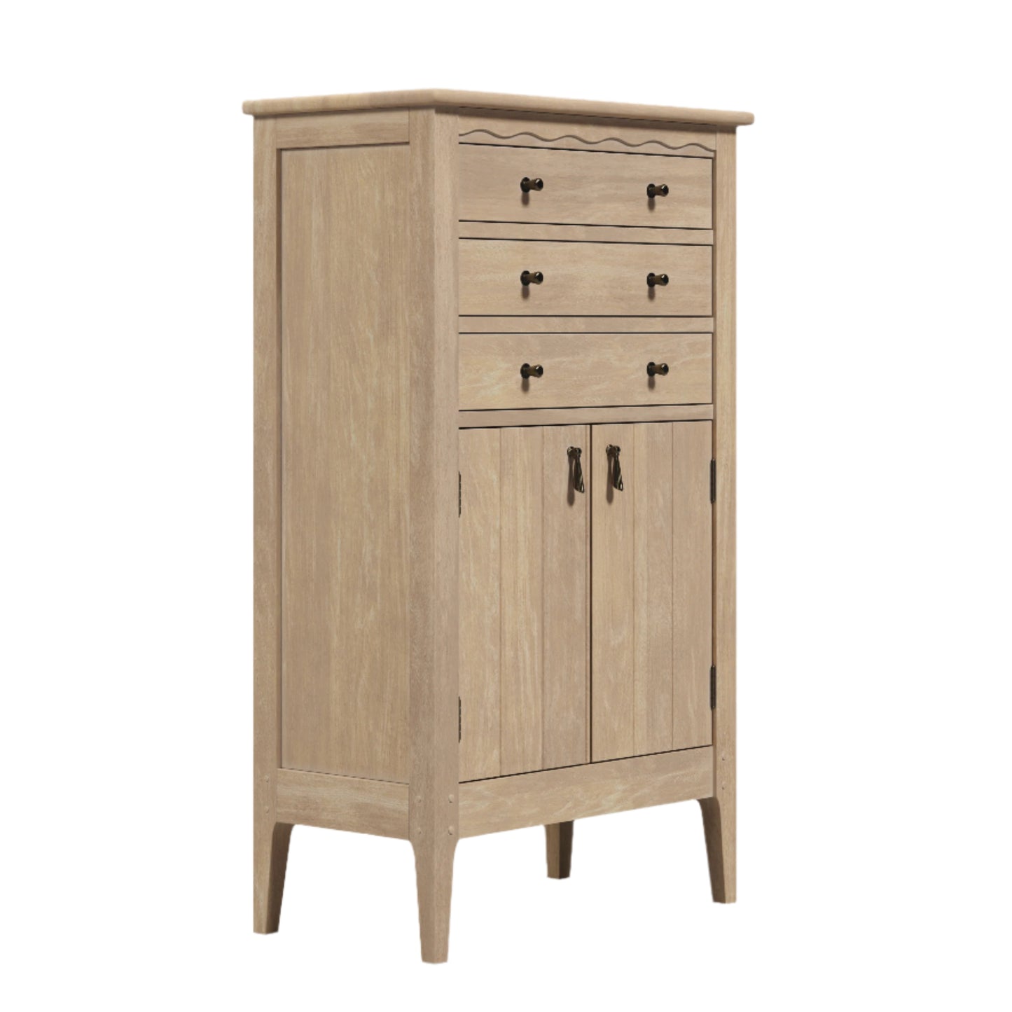Calford Washed Oak 2 Door 3 Drawer Cabinet - 3271002