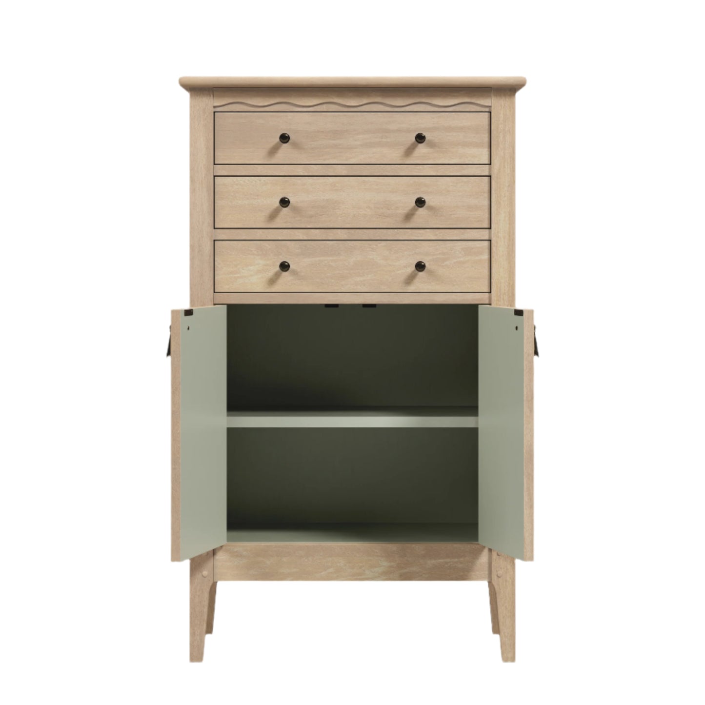 Calford Washed Oak 2 Door 3 Drawer Cabinet - 3271002