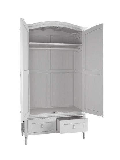 Laura Ashley Bramford Whitewashed Oak 2 Door 2 Drawer Wardrobe - 3222200