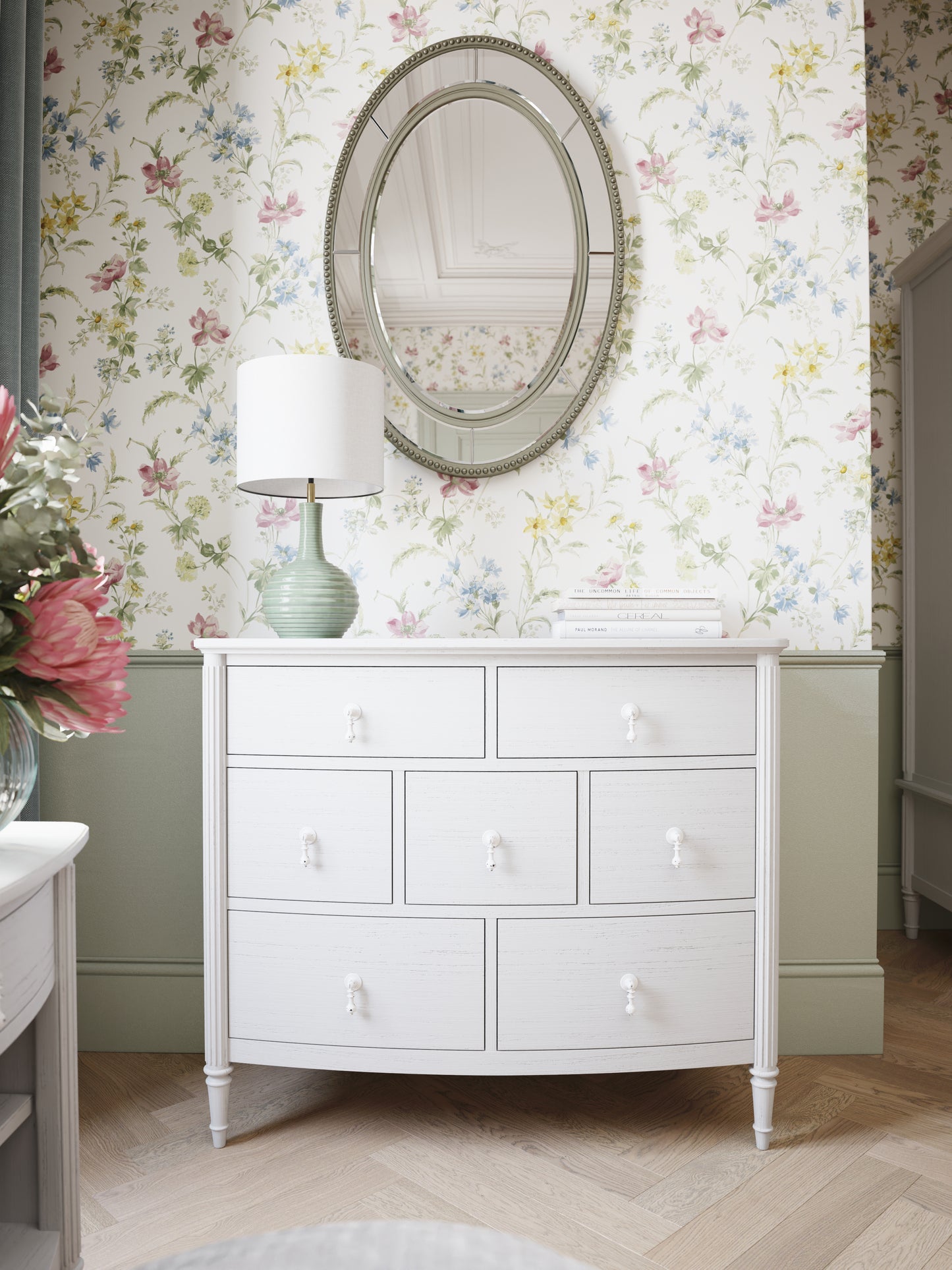 Laura Ashley Bramford Whitewashed Oak 2+3+2 Chest of Drawers - 3222201