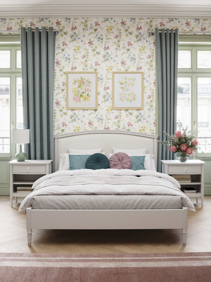 Laura Ashley Bramford Whitewashed Oak Bed Frame in 3 Sizes - White Bear Furnishings