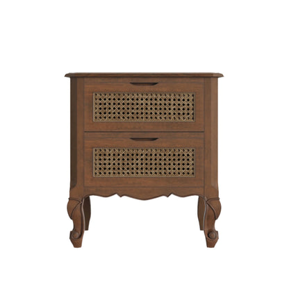 Laura Ashley Montpellier 2 Drawer Bedside Chest in Black, Walnut or Ivory