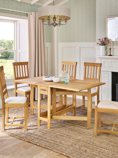 Laura Ashley Milton Drop Leaf Table	in Oak - 3608138 - White Bear Furnishings