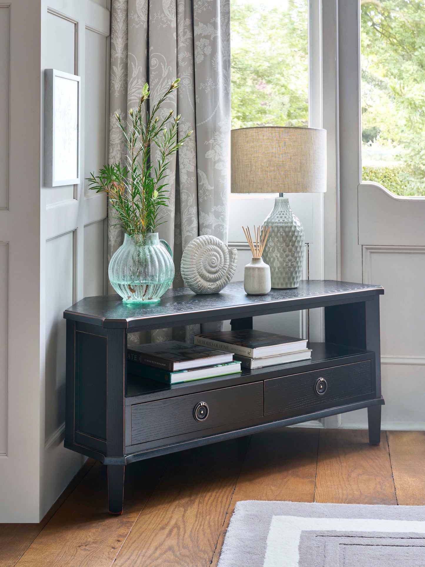 Laura Ashley Henshaw 2 Drawer Corner TV Unit