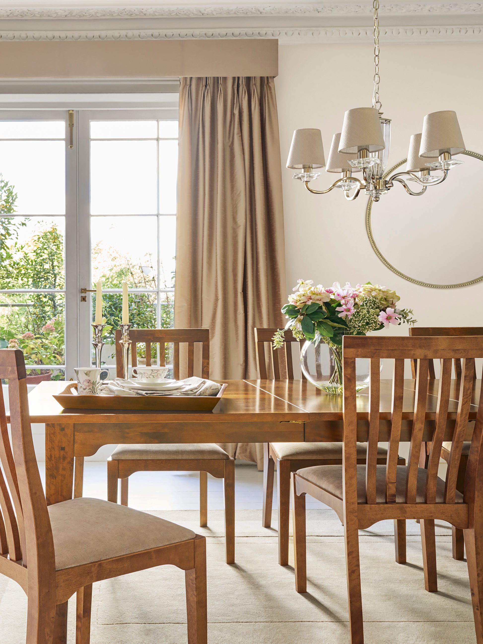Laura Ashley Garrat Extending Dining Table in Honey - 3345142 - White Bear Furnishings