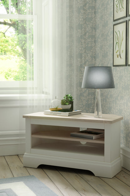 Laura Ashley Dorset Corner TV Unit	in White - 3691956 - White Bear Furnishings