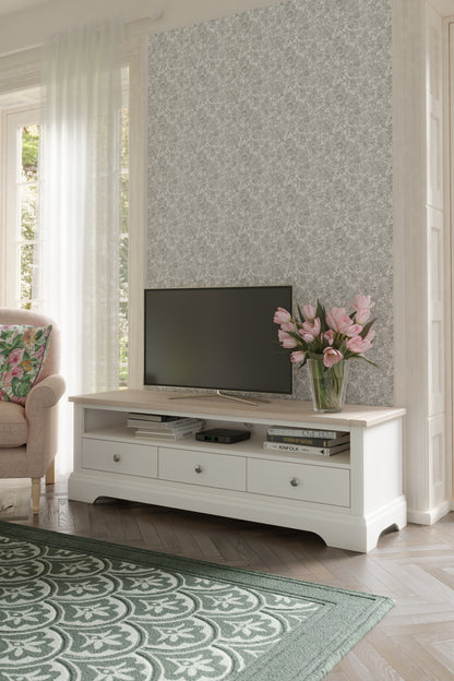 Laura Ashley Dorset Wide TV Unit in White - 3746704 - White Bear Furnishings