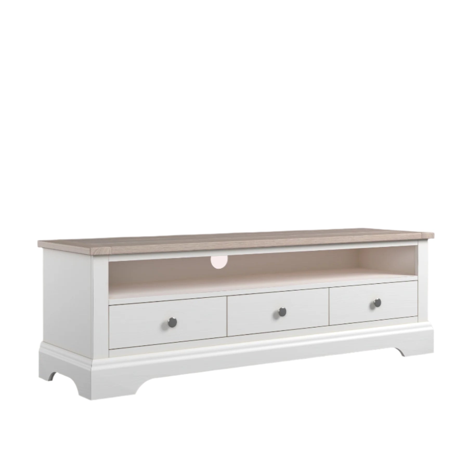 Laura Ashley Dorset Wide TV Unit in White - 3746704 - White Bear Furnishings