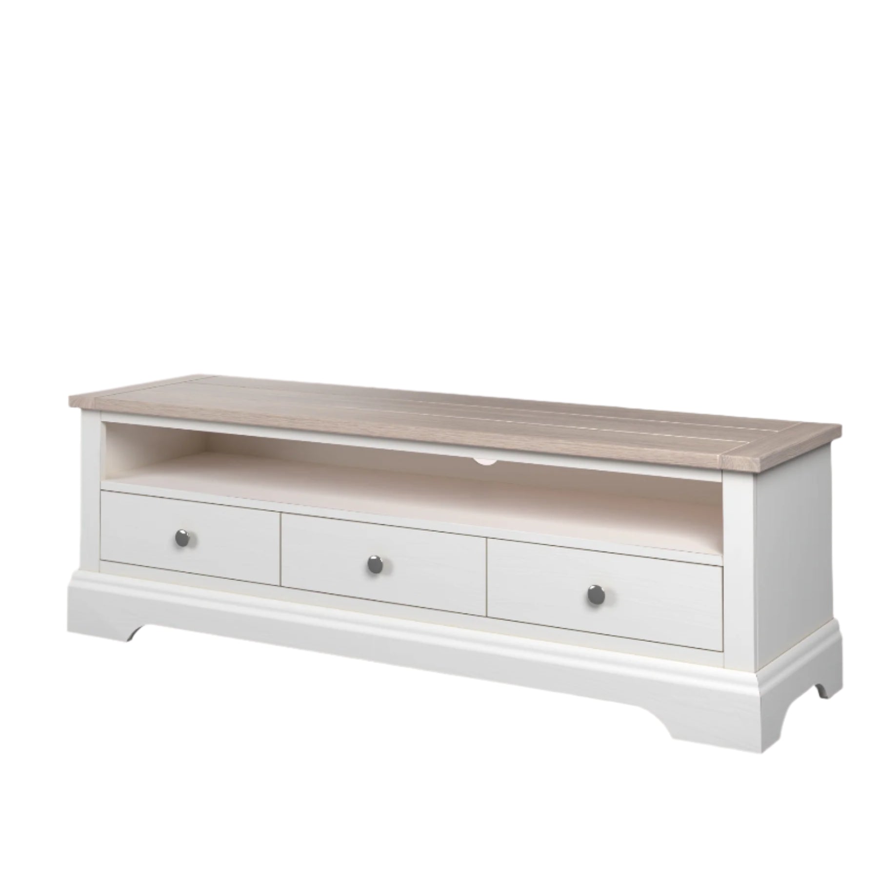Laura Ashley Dorset Wide TV Unit in White - 3746704 - White Bear Furnishings