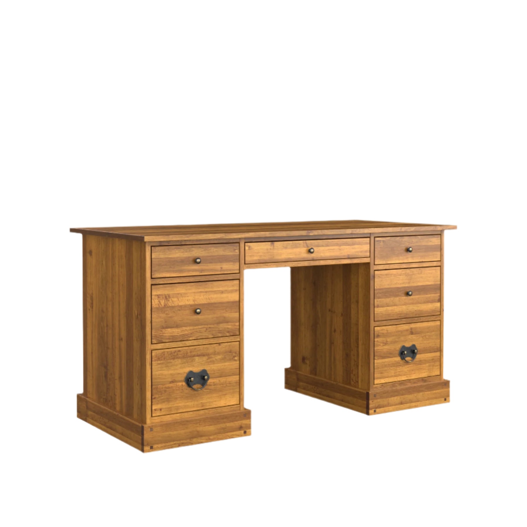 Laura Ashley Garrat 7 drawer Desk in Honey - 3467374 - White Bear Furnishings