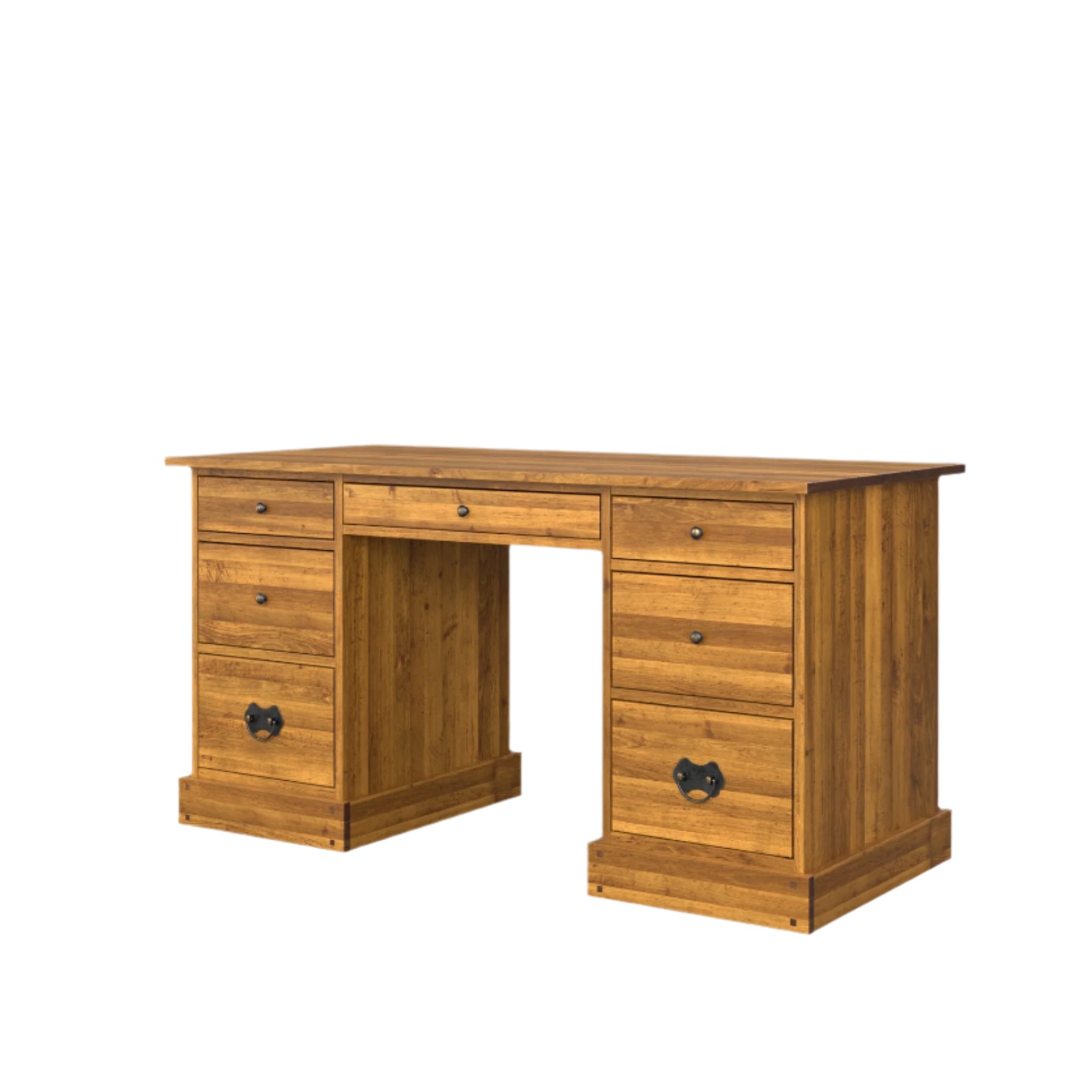 Laura Ashley Garrat 7 drawer Desk in Honey - 3467374 - White Bear Furnishings