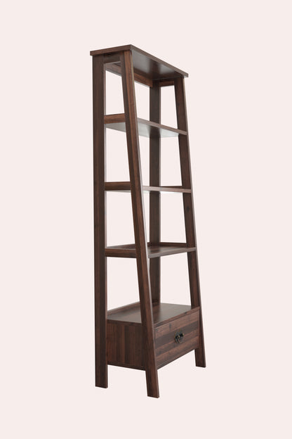 Laura Ashley Garrat Ladder Shelving Unit in Dark Chestnut - 3535414 - White Bear Furnishings