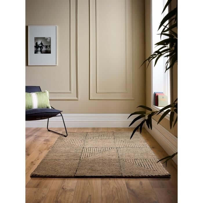 Eco Modern Wool Rug Geometric Design