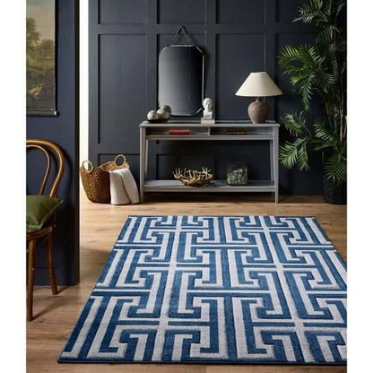 Greek Key Rug Geometric Design