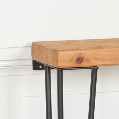 Maison Reproductions Rustic Wooden Hairpin Hall Console Table 92cm - IDS51