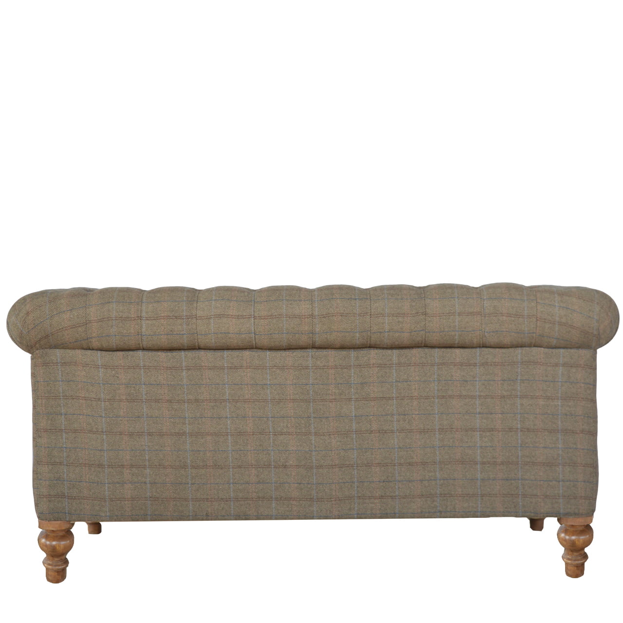 Handcrafted Artisanal Multi Tweed 2 Seat Chesterfield - IN075