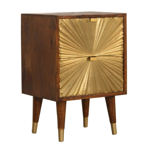 Manila Gold Bedside - White Bear Furnishings