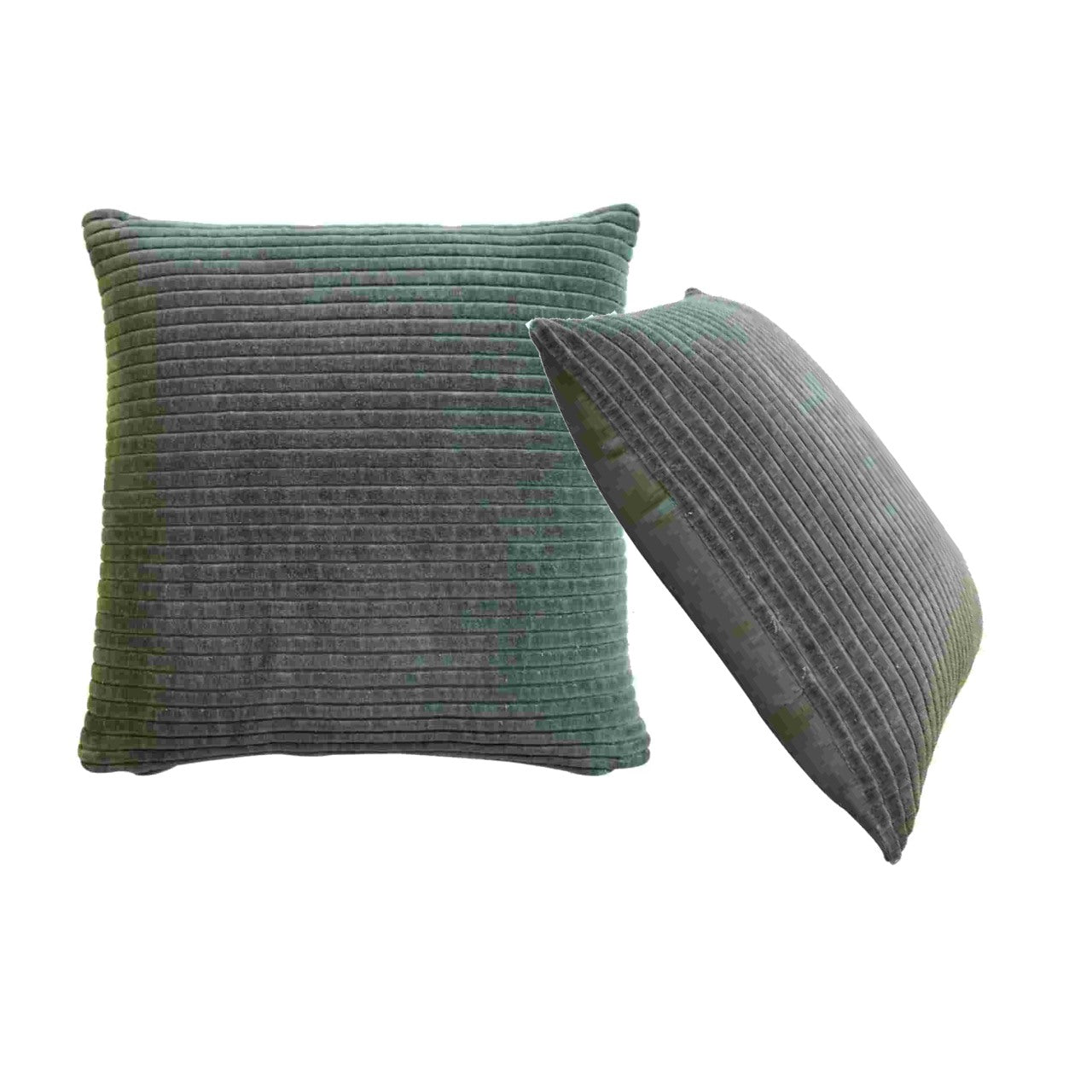 Ribbed Green Cushion Set of 2 - White Bear Furnishings