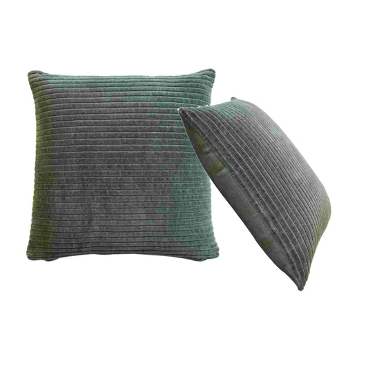 Ribbed Green Cushion Set of 2 - White Bear Furnishings