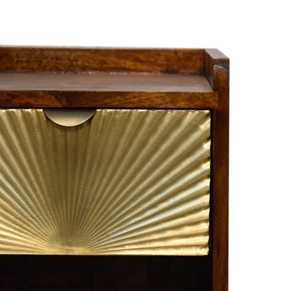 Mini Manila Gold 1 Drawer Bedside - White Bear Furnishings