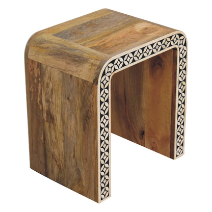 Handcrafted Edessa Bone Inlay End Table – IN3385