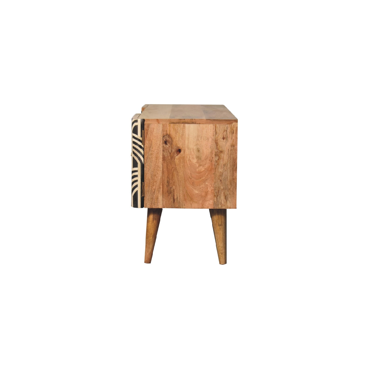 Handcrafted Edessa Solid Mango Wood and Bone Inlay Media Unit – IN3390