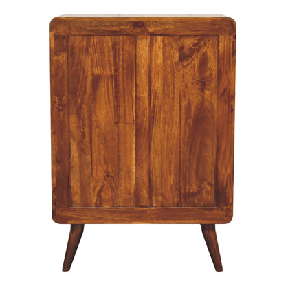 2 over 3 Curved Chestnut Chest - White Bear Furnishings
