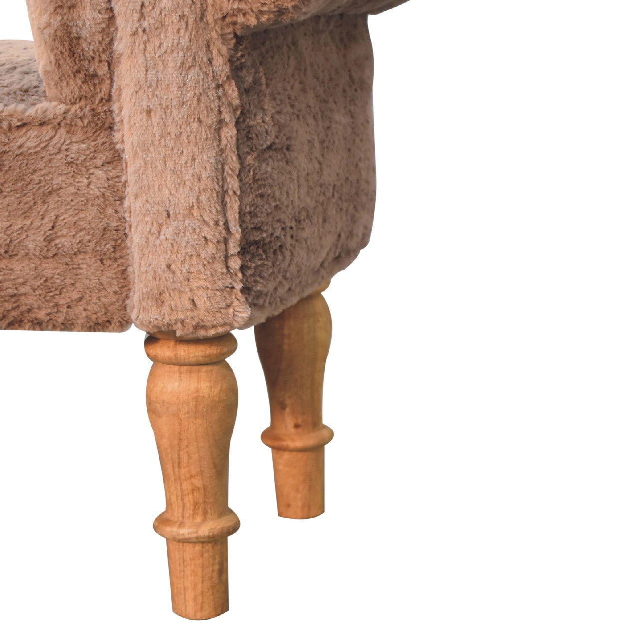 Mocha Faux Fur Bedroom Bench - White Bear Furnishings