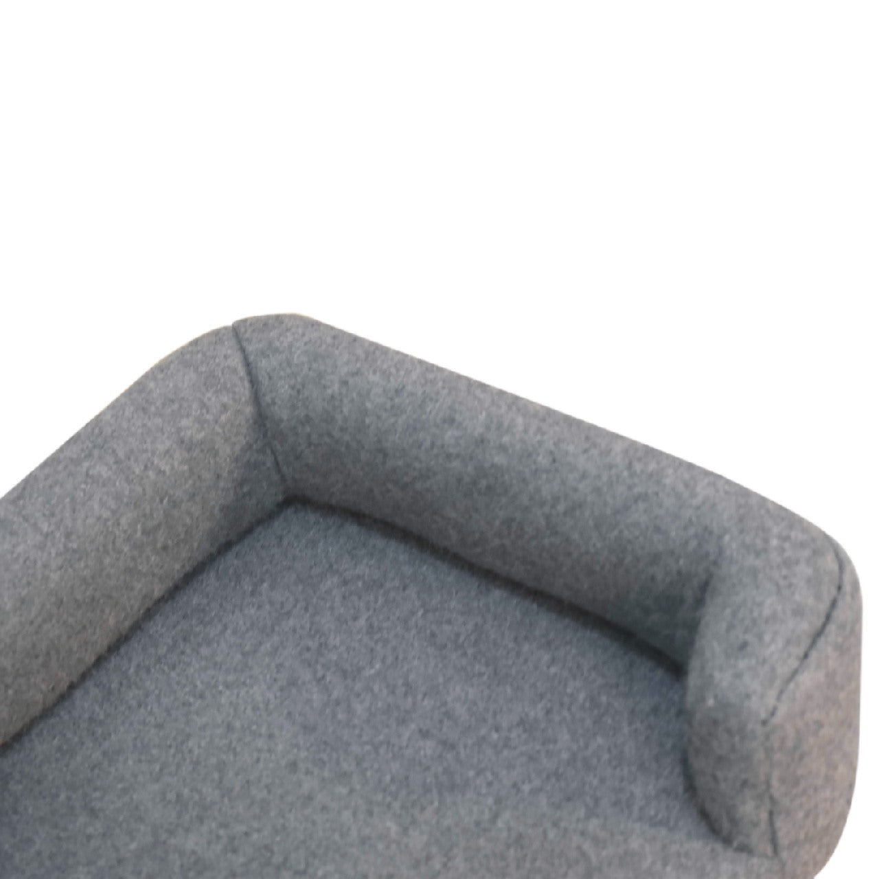Handcrafted Artisanal Mini Battleship Tweed Pet Sofa Bed - IN3533