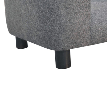 Handcrafted Artisanal Mini Battleship Tweed Pet Sofa Bed - IN3533
