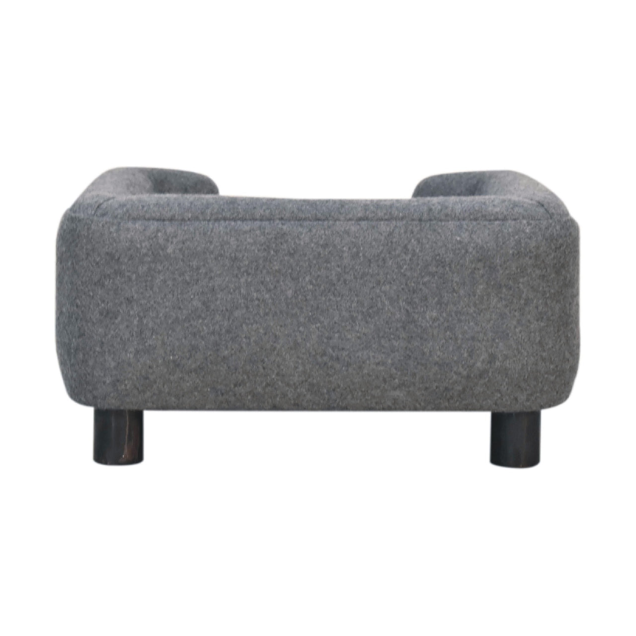 Handcrafted Artisanal Mini Battleship Tweed Pet Sofa Bed - IN3533