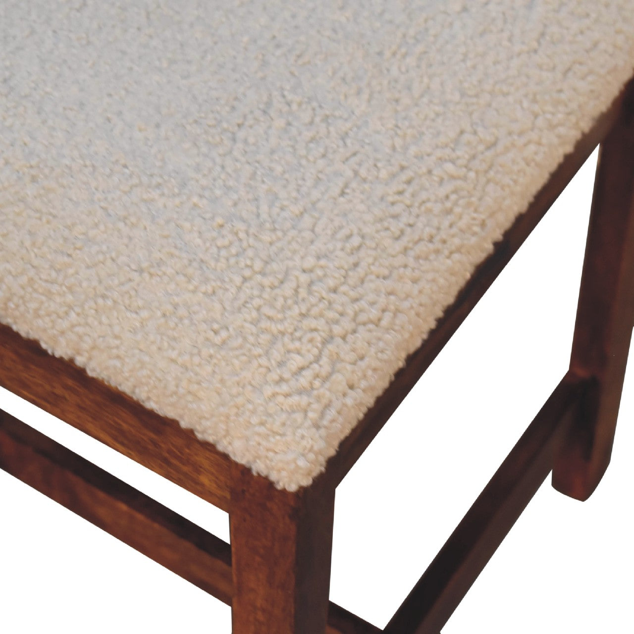 Cream Boucle Rattan Chair - White Bear Furnishings