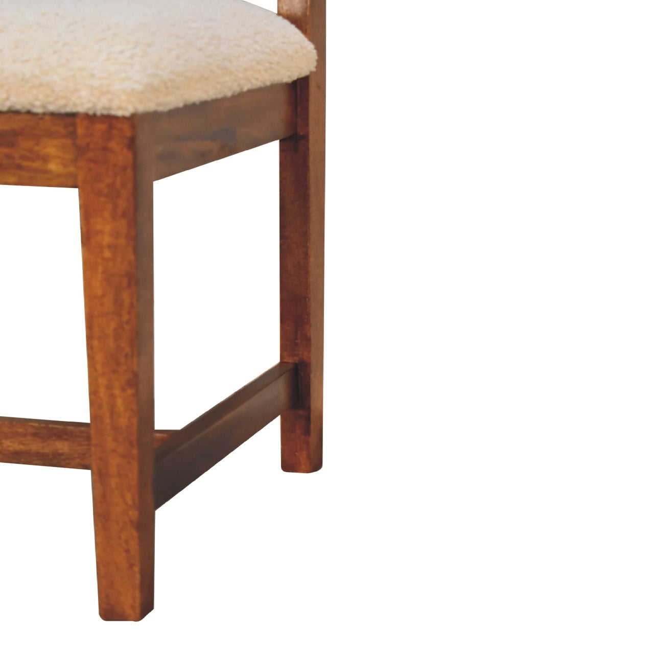 Cream Boucle Rattan Chair - White Bear Furnishings