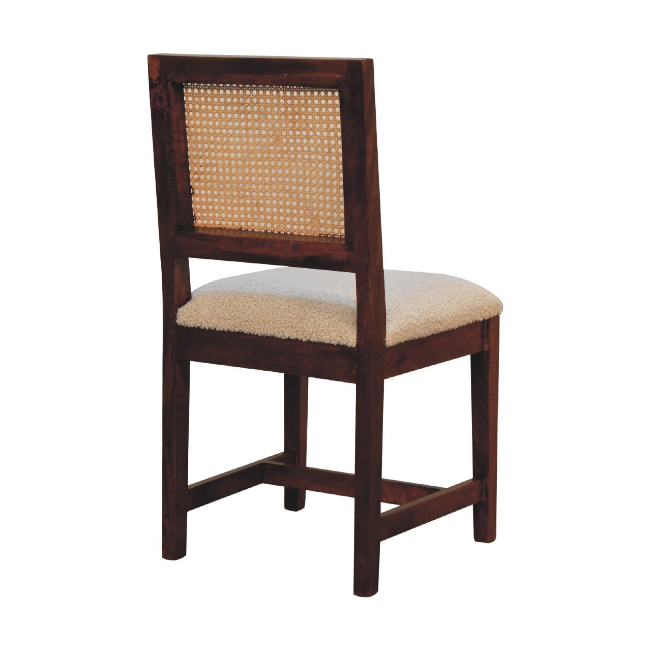 Cream Boucle Rattan Chair - White Bear Furnishings