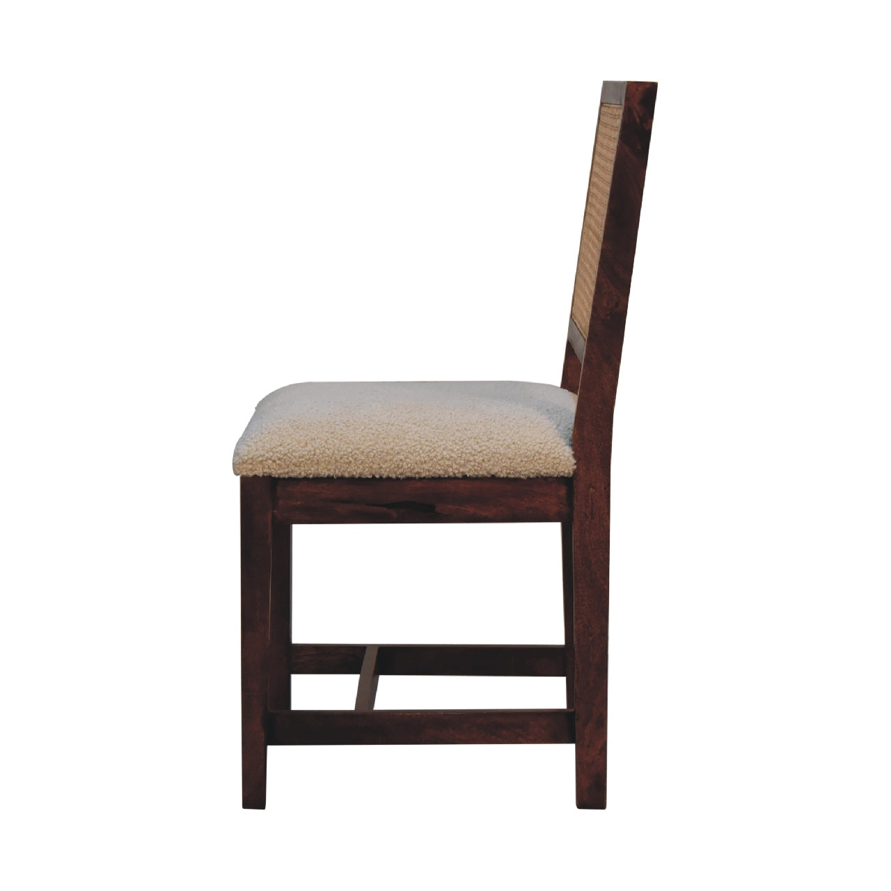Cream Boucle Rattan Chair - White Bear Furnishings