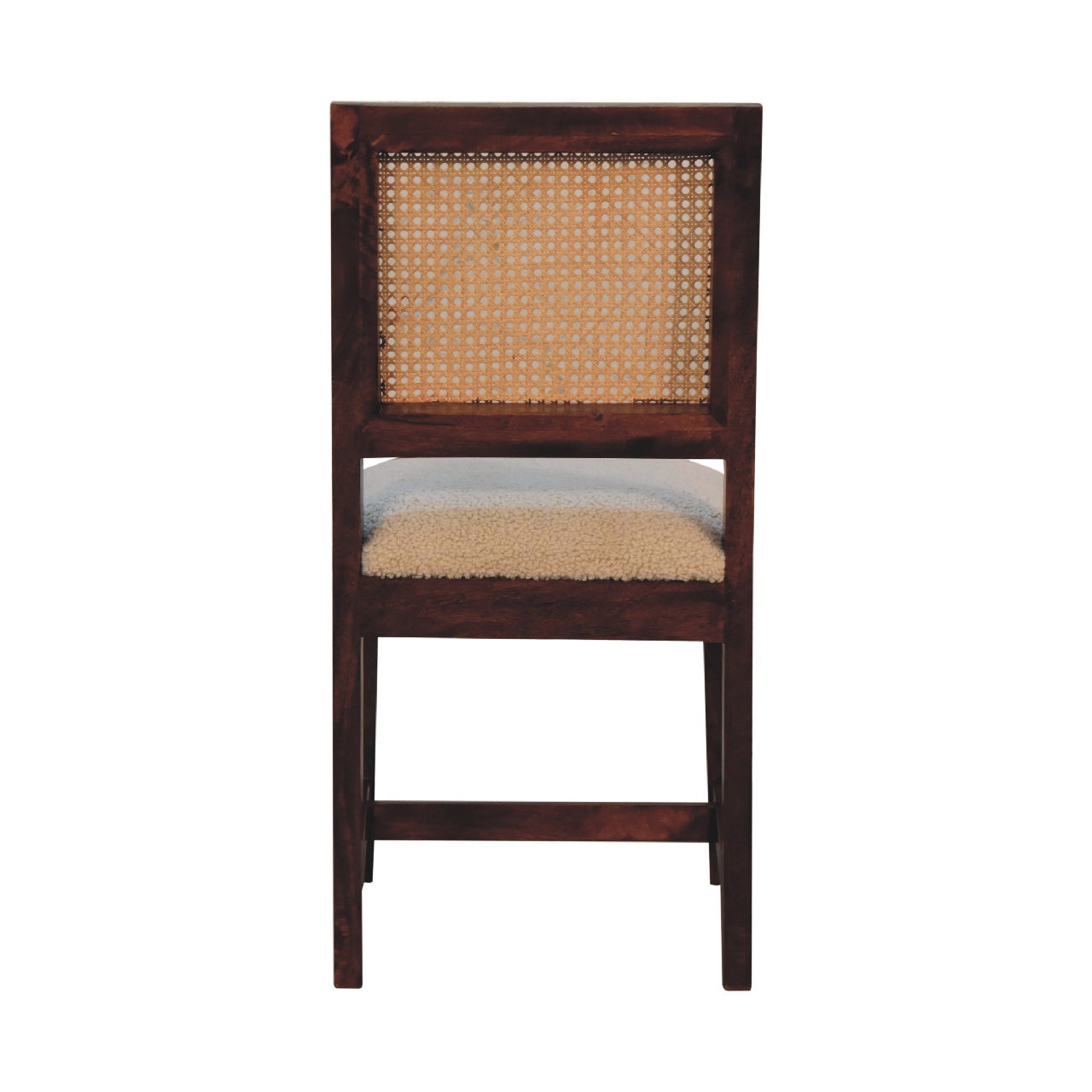 Cream Boucle Rattan Chair - White Bear Furnishings
