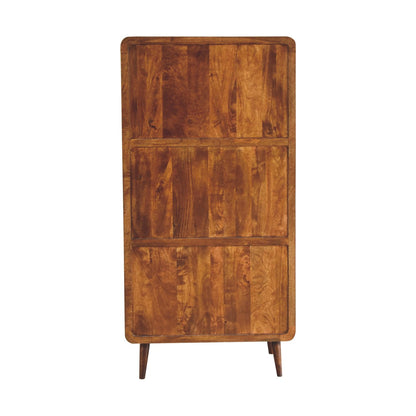 Curved Chestnut Wardrobe - White Bear Furnishings