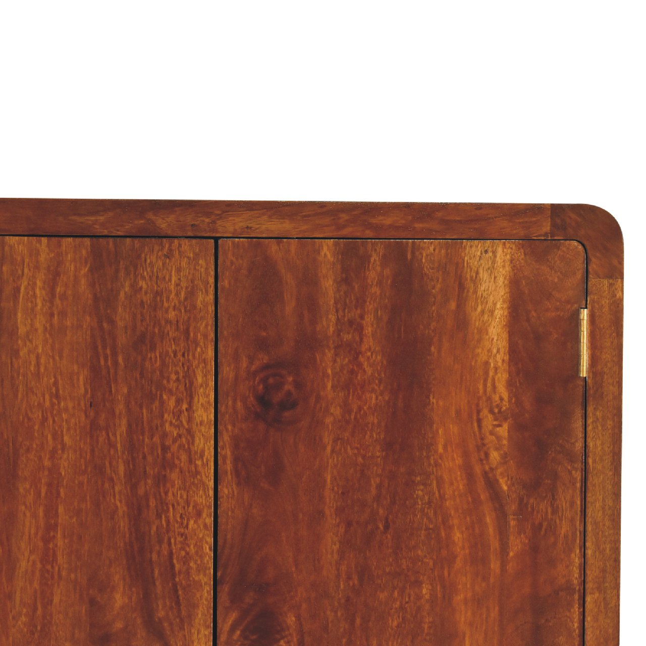 Curved Chestnut Wardrobe - White Bear Furnishings