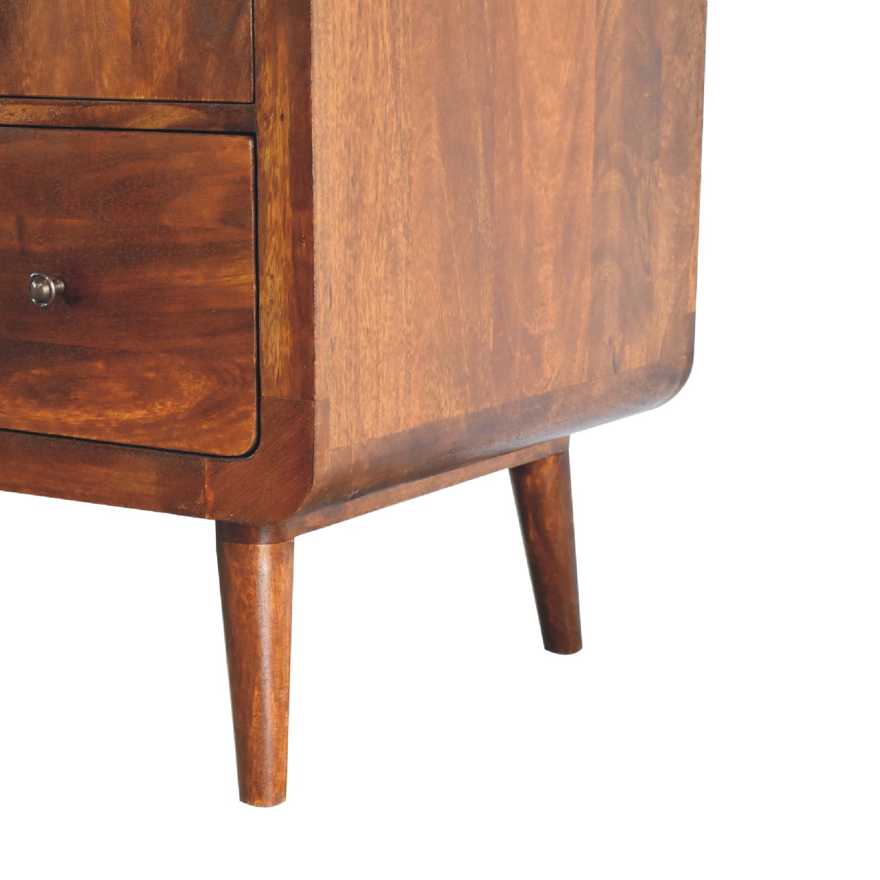 Curved Chestnut Wardrobe - White Bear Furnishings