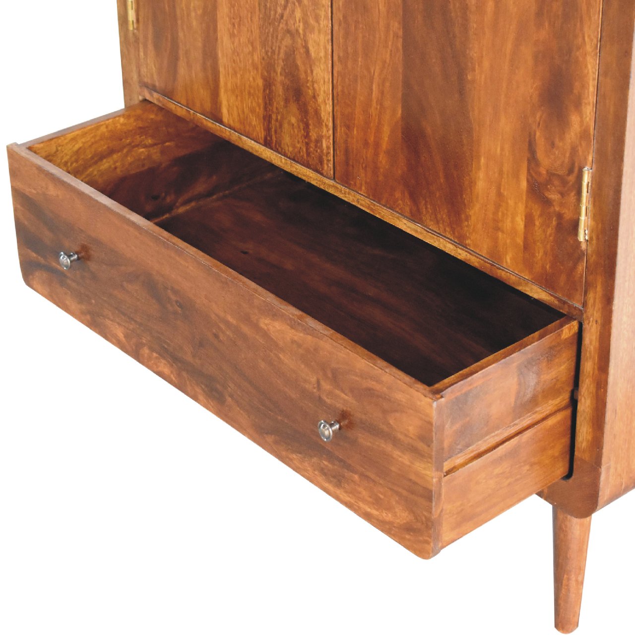 Curved Chestnut Wardrobe - White Bear Furnishings
