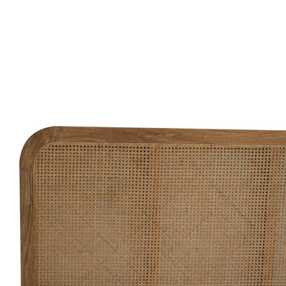 Handcrafted Artisanal Mango Wood Rattan Bed - IN3610