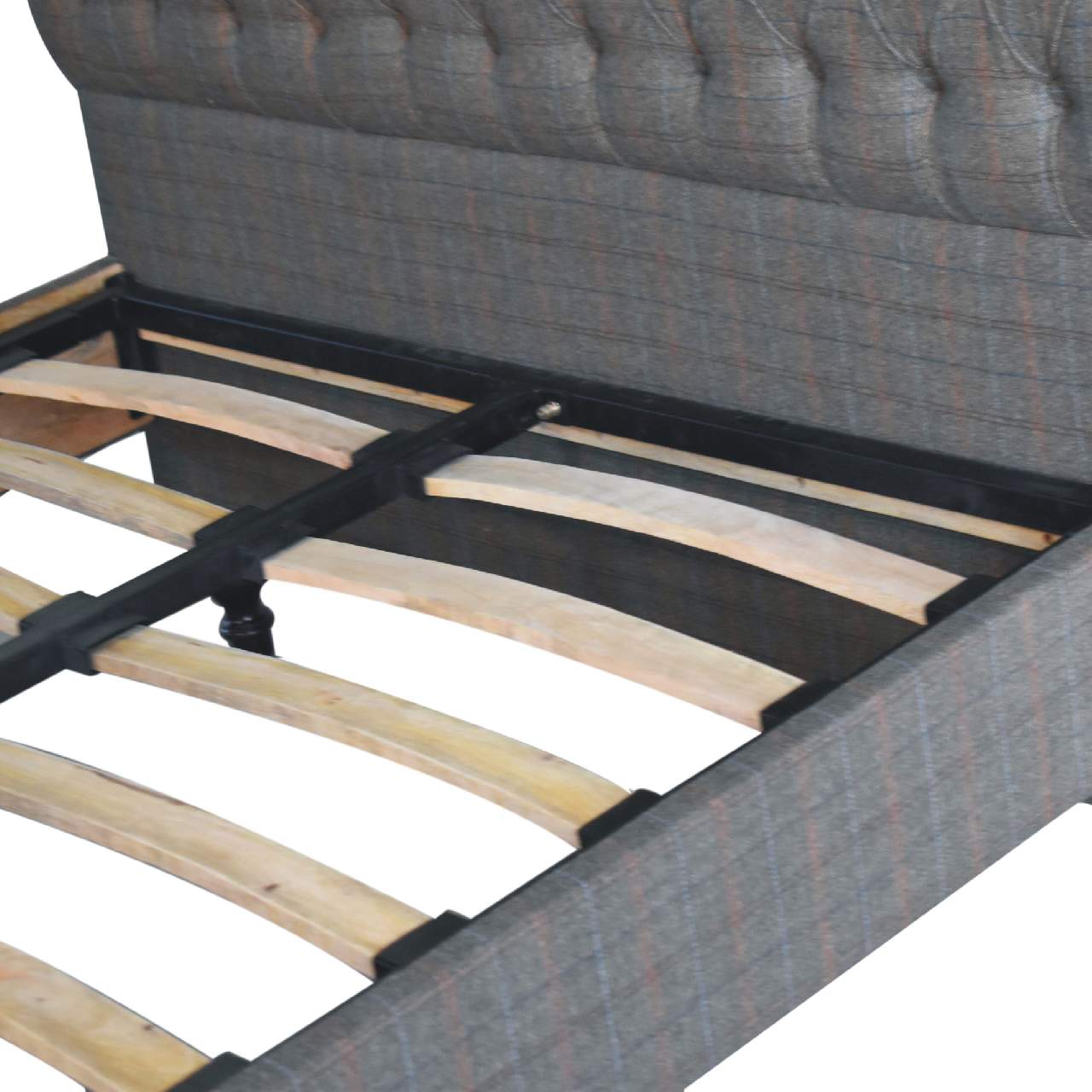 Handcrafted Artisanal Multi Tweed Bed Frame - IN3611