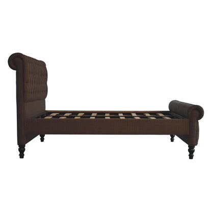 Handcrafted Artisanal Multi Tweed Bed Frame - IN3611