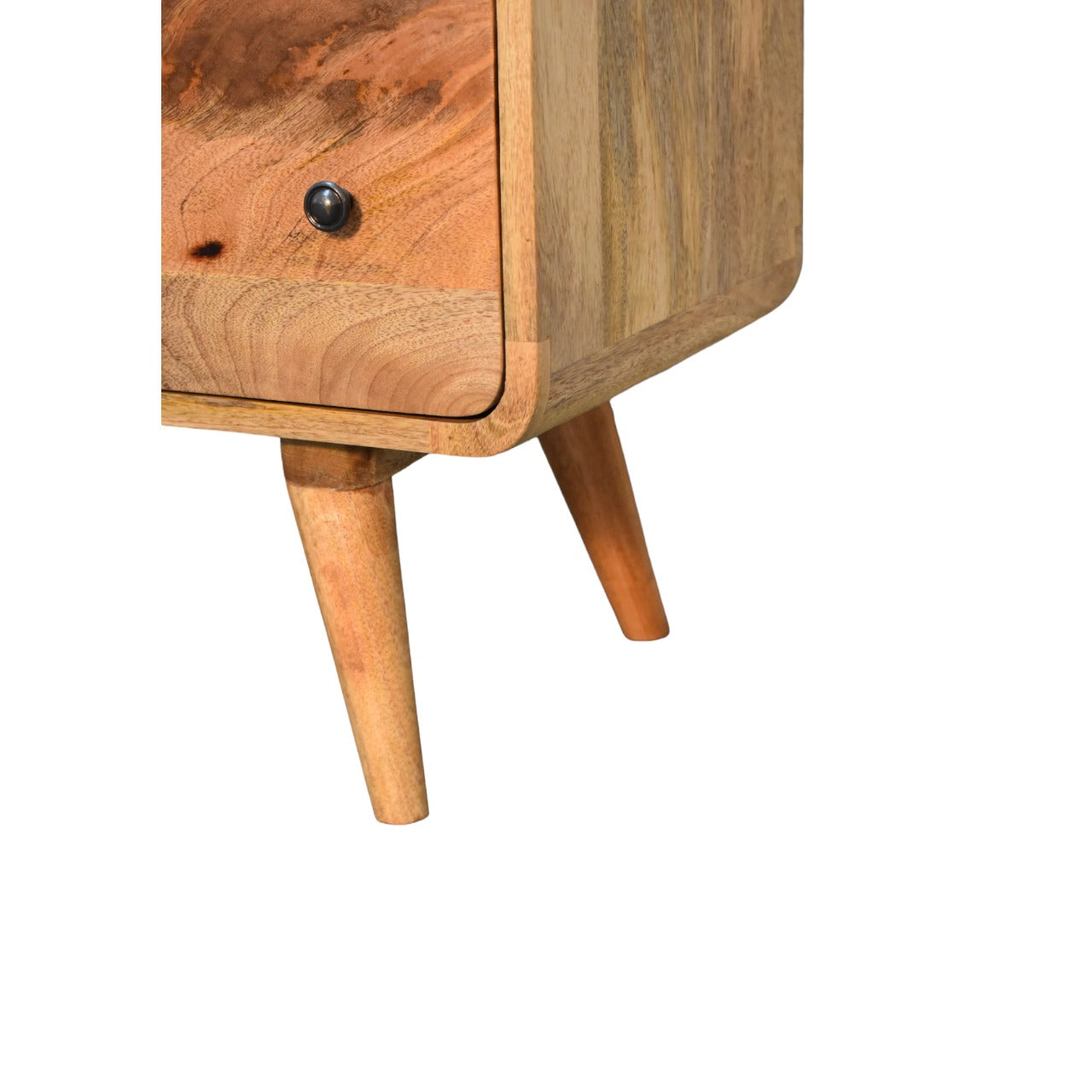 Large Curved Oak-ish Chest - White Bear Furnishings