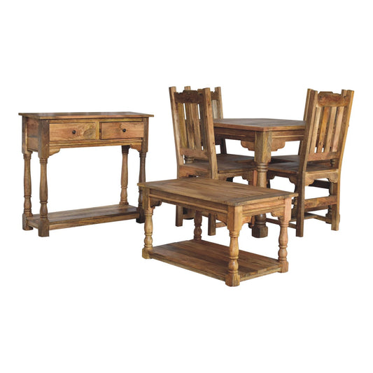 Handcrafted Artisanal Granary Dining Table Set - IN3638
