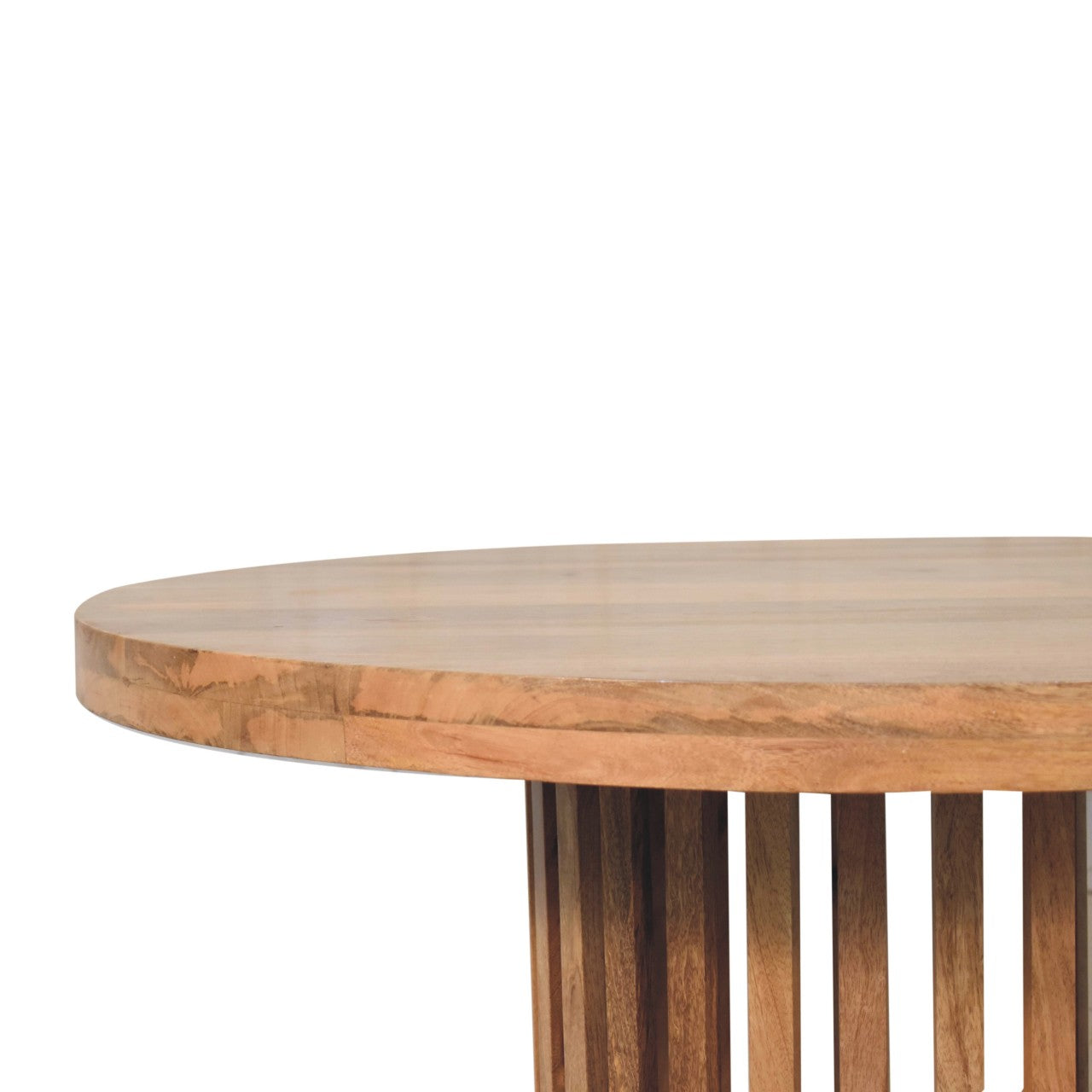 Handcrafted Artisanal Ariella Round Dining Table in Mango Wood  - IN3737