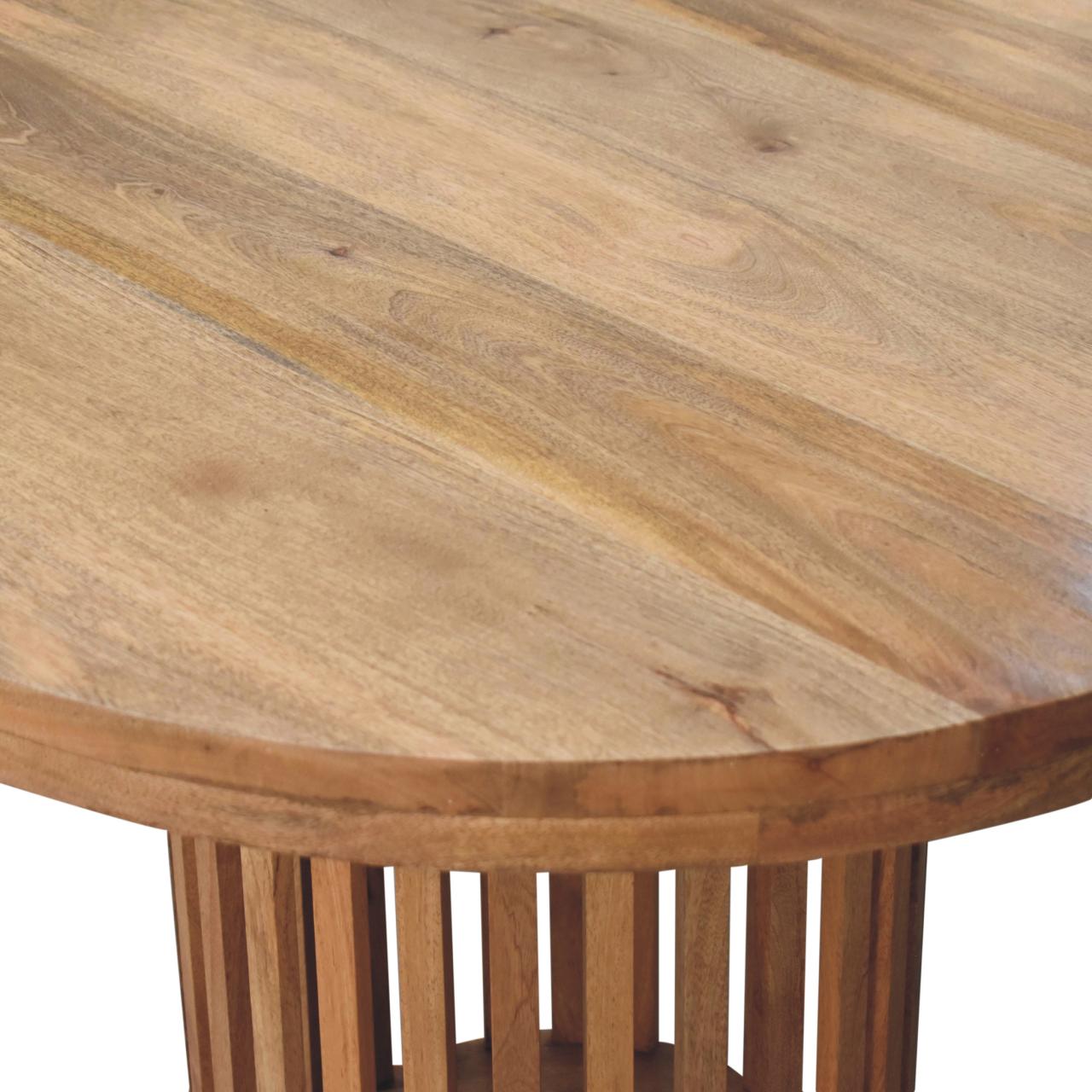 Handcrafted Artisanal Ariella Round Dining Table in Mango Wood  - IN3737