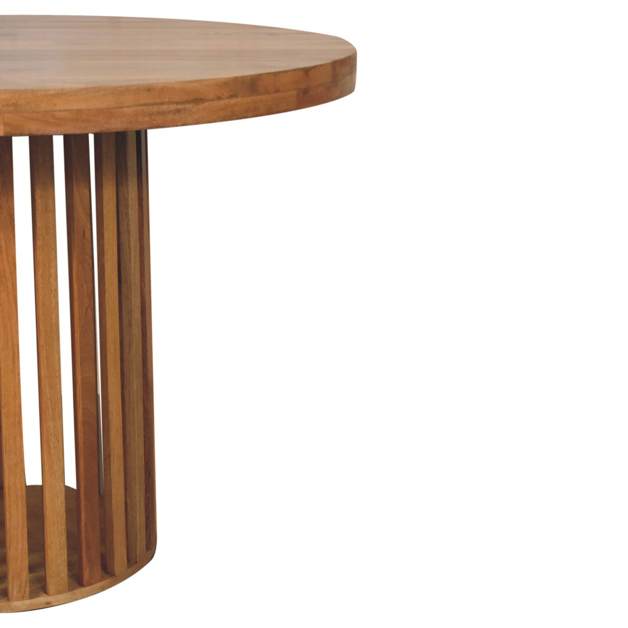 Handcrafted Artisanal Ariella Round Dining Table in Mango Wood  - IN3737