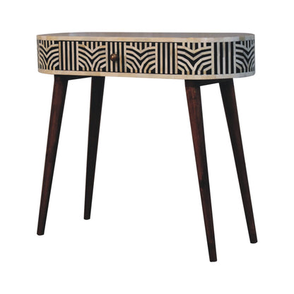 Handcrafted Edessa Honey Caramel Bone Inlay Console Table – IN3821